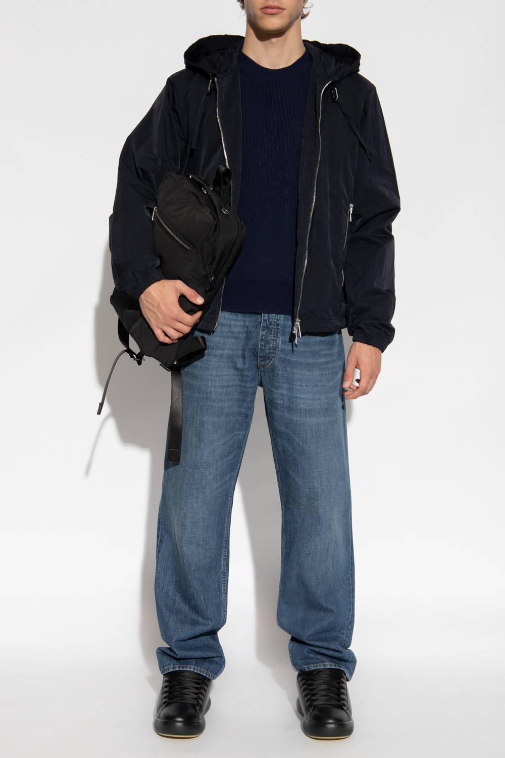 【送料&関税込】Bottega Veneta Hooded Parka Bottega Veneta® Men's Technical Cotton Blouson in Shrub